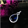 Image 6 : Glamorous Iolite and Diamond Halo Pendant