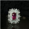 Image 3 : Rare Beauty - Unheated Ruby & Diamond Ring GIA