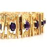 Image 2 : Early Mid-Century Wide Amethyst Panel Bracelet