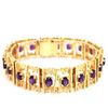 Image 3 : Early Mid-Century Wide Amethyst Panel Bracelet