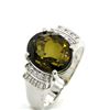 Image 1 : Gorgeous Green Tourmaline and Diamond Ring