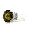 Image 3 : Gorgeous Green Tourmaline and Diamond Ring