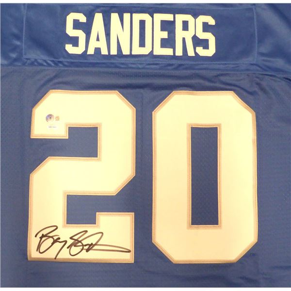 BARRY SANDERS SIGNED DETROIT LIONS PRO JERSEY (BECKETT COA)