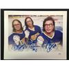 Image 1 : SLAPSHOT MOVIE THE HANSON BROTHERS TRIPLE SIGNED 8 X 10 (JSA COA)