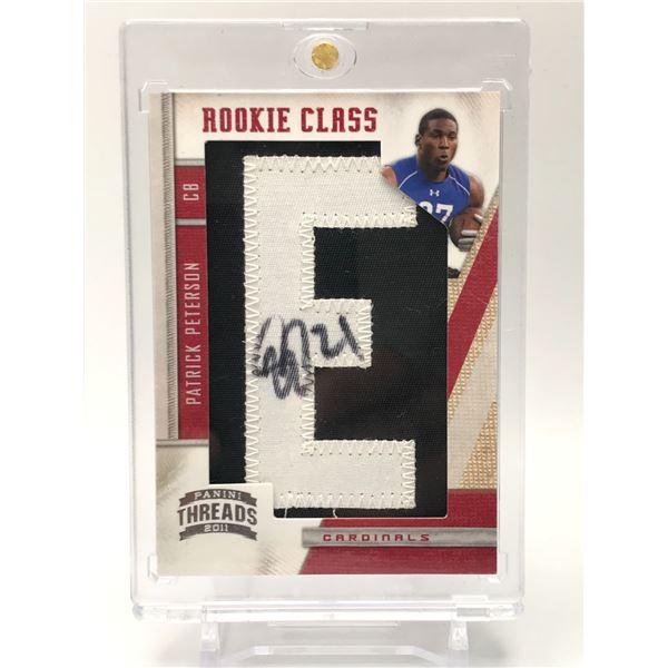 2011 PANINI THREADS NO.298 PATRICK PETERSON ROOKIE CLASS PATCH AUTO 322/400