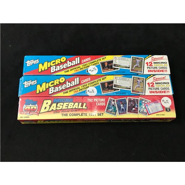 LOT OF 1992 SEALED TOPPS MICRO BASEBALL CARDS