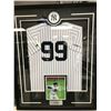 Image 1 : AARON JUDGE SIGNED AND CUSTOM FRAMED MAJESTIC JERSEY (FANATICS COA)