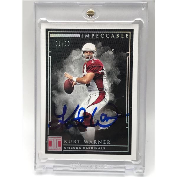 2019 PANINI IMPECCABLE KURT WARNER AUTO 1/50