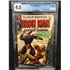 Image 1 : MARVEL COMICS NO.97 TALES OF SUSPENSE IRON MAN AND CAPTAIN AMERICA CGC GRADED 4.0