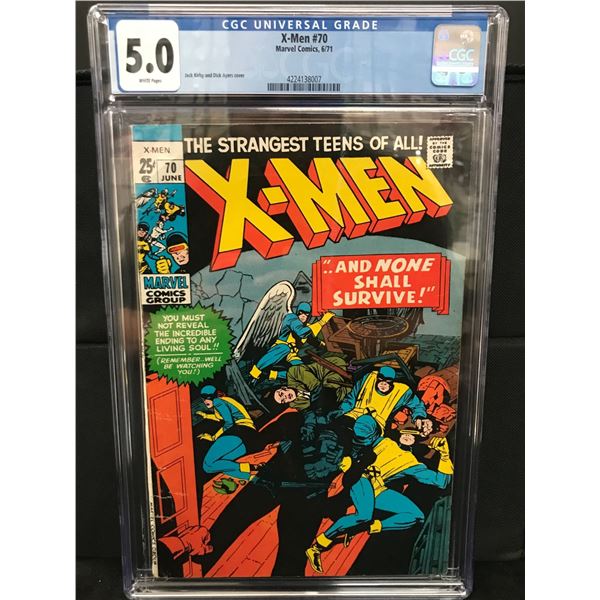 MARVEL COMICS NO.70 X-MEN CGC GRADED 5.0