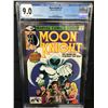 Image 1 : MARVEL COMICS NO.1 MOON KNIGHT CGC GRADED 9.0