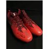 Image 1 : DAVID JOHNSON SIGNED AND GAME USED FOOTBALL CLEATS (GCG HOLO)