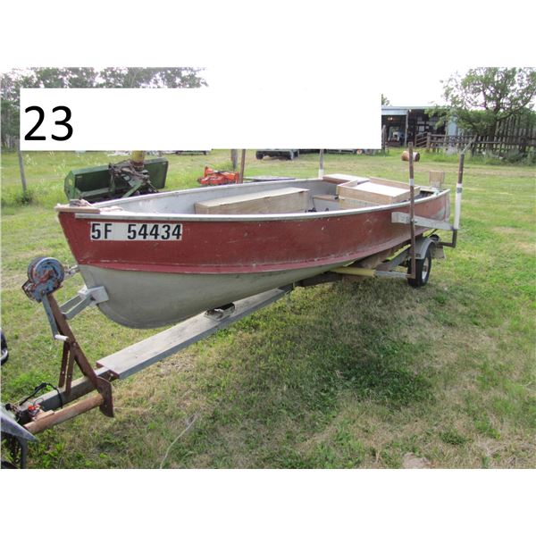 ALUMINUM BOATS & CANOES INC, MODEL STARFISH, SERIAL # AC2823. NO TRANSFER OF OWNERSHIP DOCUMENTS AVA