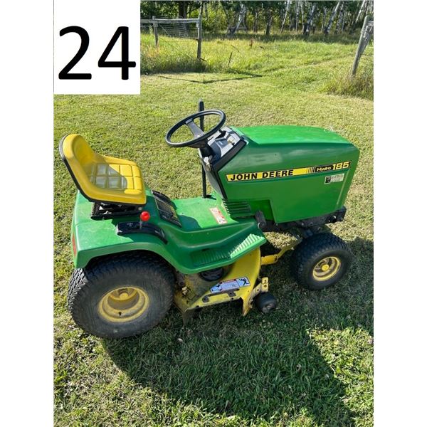 JOHN DEERE HYDRO 185 RIDING MOWER -- RUNS