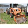 Image 1 : David Brown tractor 990 with loader --- hours showing 1234.1 --- Serial number 455010 … Has some blo