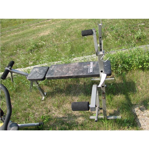 Universal fitness weight bench