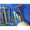 Image 2 : Lot of assorted ball peen hammers, hatchets, rubber mallets etc