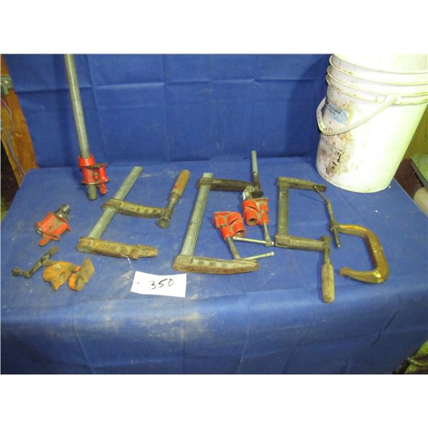 Assorted C clamps