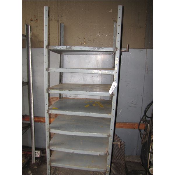 Metal shelving unit , 7 shelves