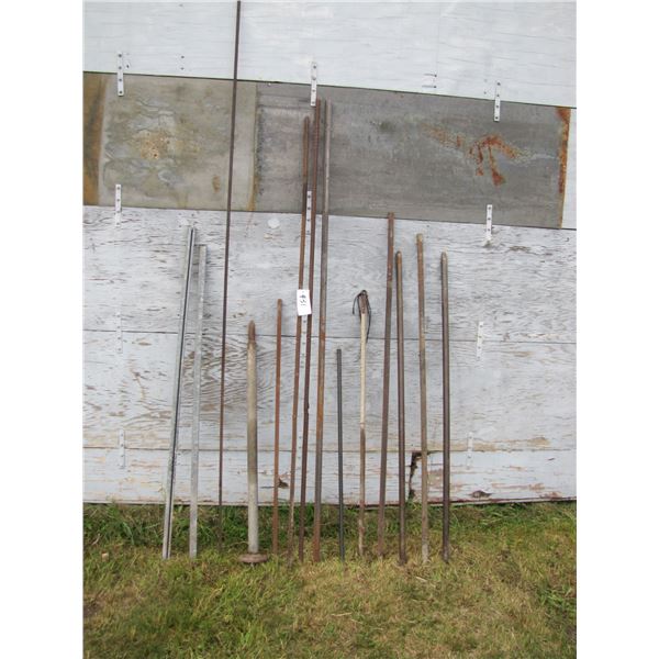 Lot of assorted rebar and other bars etc