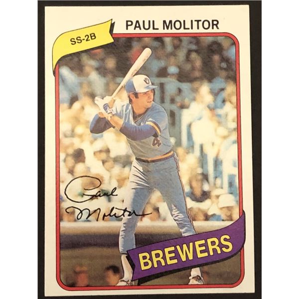 1980 TOPPS Paul Molitor (HOF)