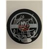 MIKE BOSSY & BRYAN TROTTIER (HOF) SIGNED NY ISLANDERS PUCK