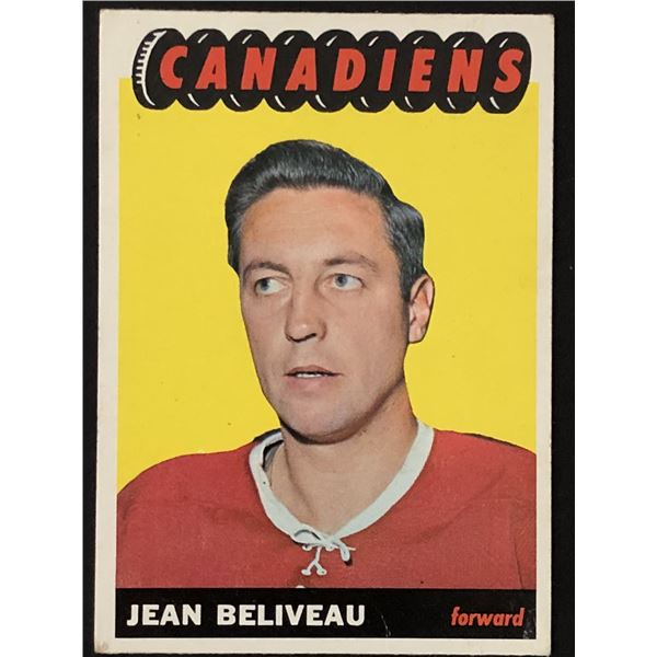 1965-66 O-PEE-CHEE JEAN BELIVEAU (HOF) CARD