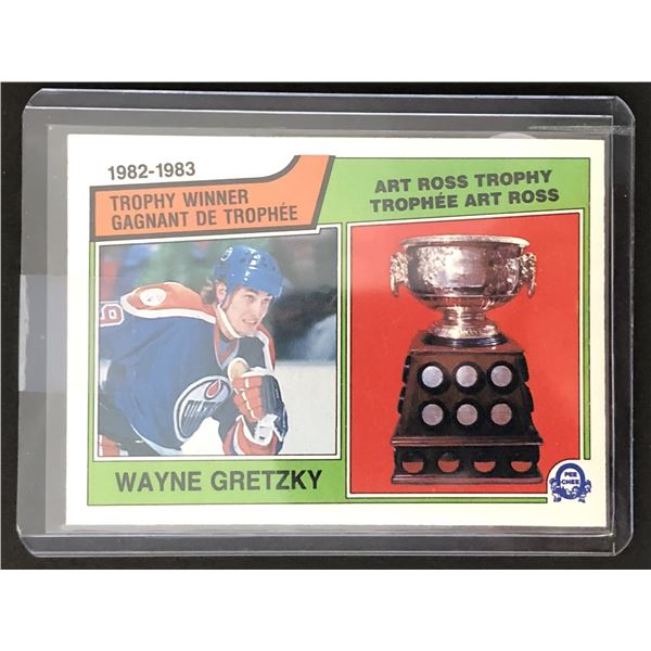 1983-84 O-PEE-CHEE WAYNE GRETZKY (HOF) AW ROOKIE CARD