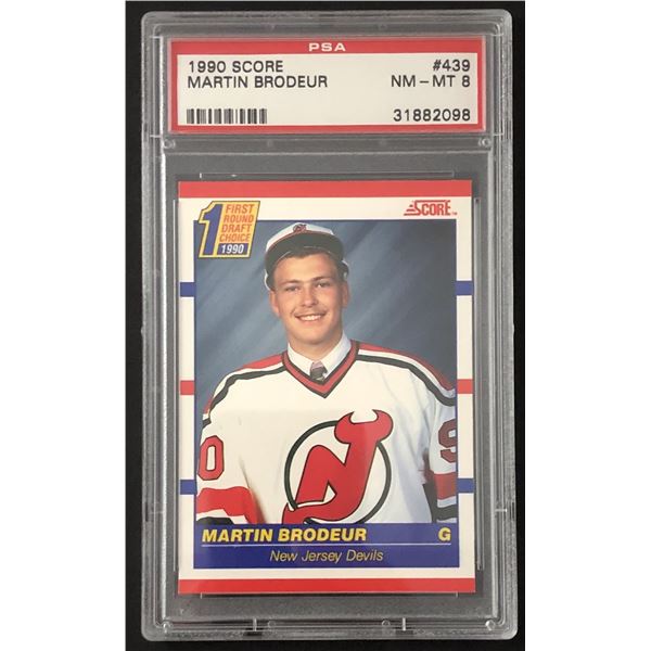 1990-91 SCORE Martin Brodeur (RC) (HOF) PSA NM-MT 8