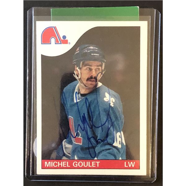 1985-86 TOPPS Michel Goulet (HOF) autographed with COA