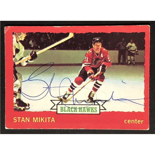 1973-74 O-PEE-CHEE Stan Mikita (HOF) autograph