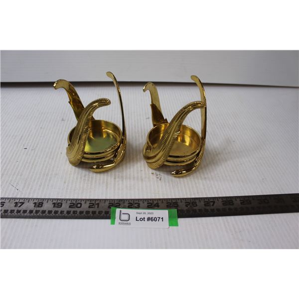 (2) Gold Stands