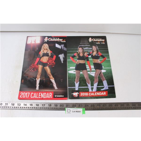 (2) Calgary Stampeders Outriders Calendars (2017 and 2018)