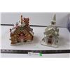 Image 1 : (2) Partylite Christmas House Candle Holders