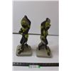 Image 1 : Pair of Chalkware Dancer Statues