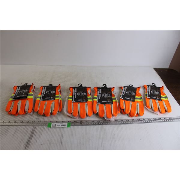 (6) Pairs of Small Work Gloves - New