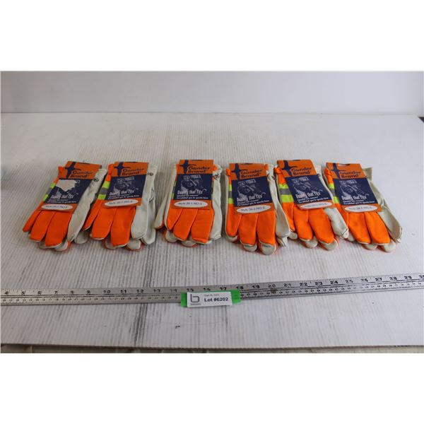 (6) Pairs of Small Work Gloves - New