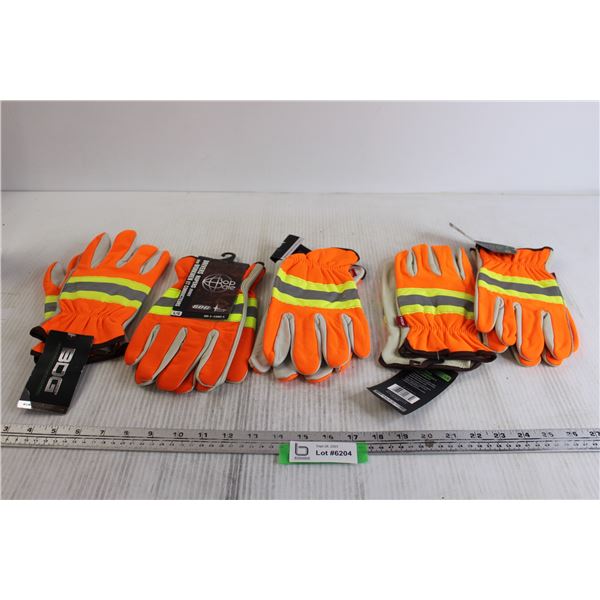 (5) Pairs of Large Work Gloves - New