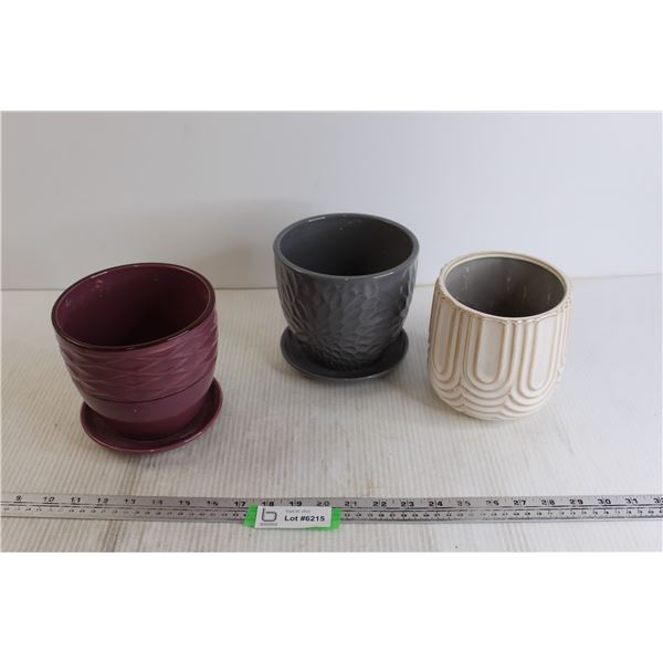 (3) Plant Pots