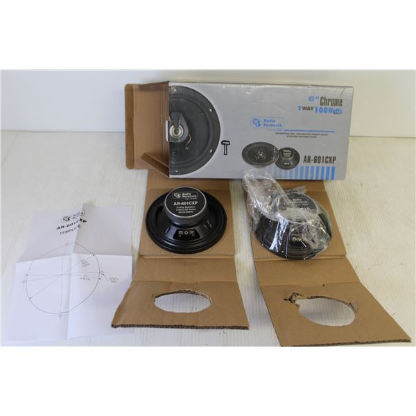 New Audio Research 6" Chrome Two Way 100 Watt Speakers