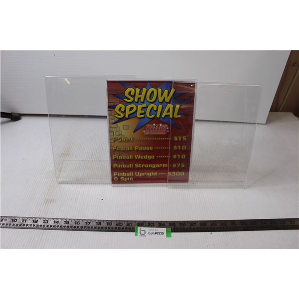 (3) Acrylic Tradeshow Store Sale Display Stand