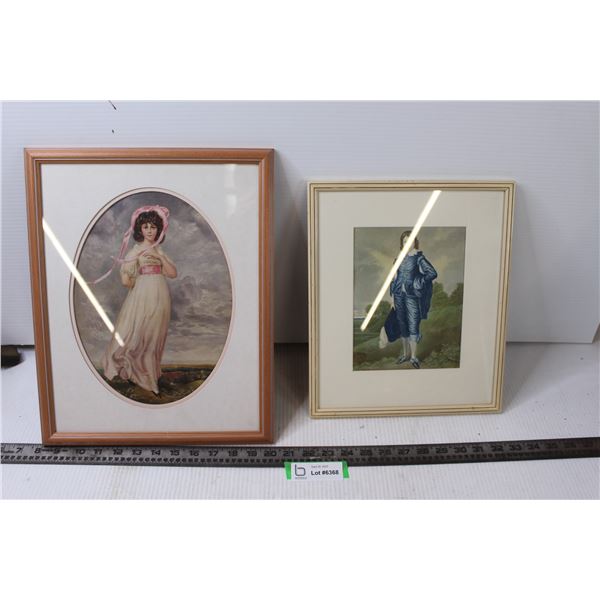 (2) Framed Pictures (12  x 15  & 11  x 13 )