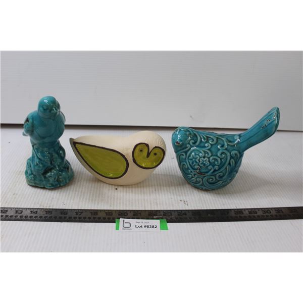 (3) Bird Decor Pieces