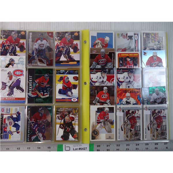 (2) Folders of Cards Featuring Jeff Hackett and Arturs Irbe