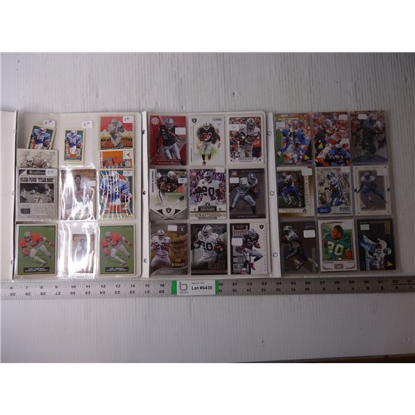 (3) Folders of Cards Featuring Barry Sanders, Earl Campbell, and Darren McFadden