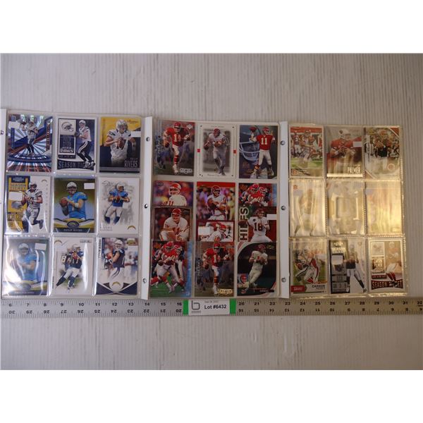 (3) Folders of Cards Featuring Philip Rivers, Elvis Gurbachan Carson Palmer