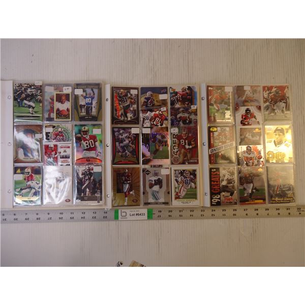 (3) Folders of Cards Featuring Jerry Rice, Terrell Owens, and Warrick Dunn