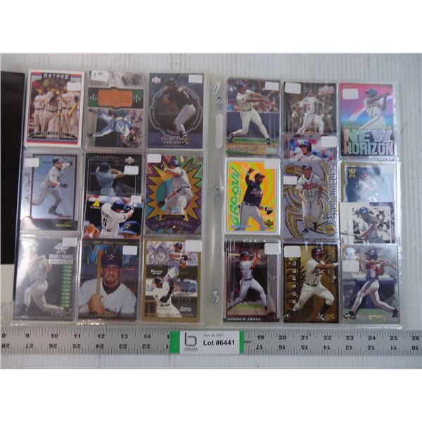 (2) Folders of Cards with Jeff Bagwell and Andruw Jones