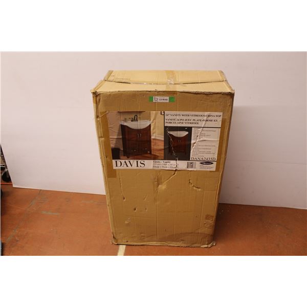 *24" Vanity (23 5/8" x 19" x 34 5/8") w/Vitreous China Top (in boxes unknown condition or completion