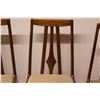 Image 3 : * (4) Wooden Dining Room Chairs w/Padded Seats (stained)